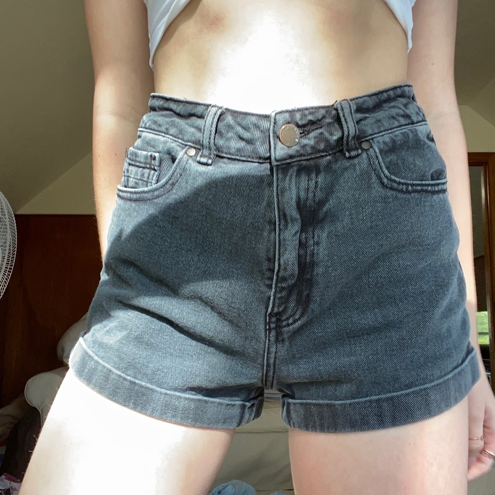 pacsun black denim shorts